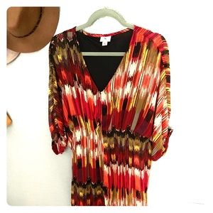 V Neck Maxi Dress with Tie Waist